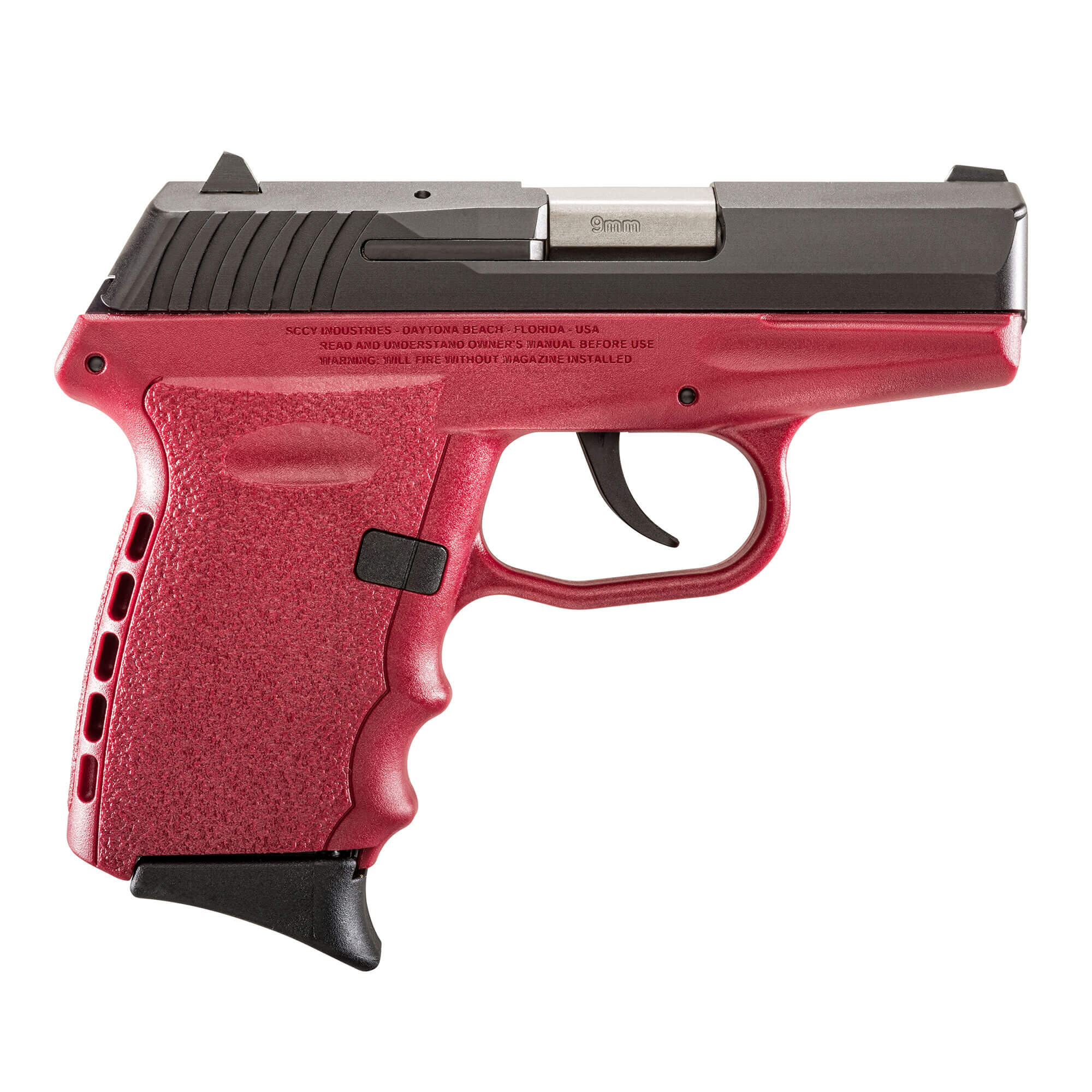 SCCY CPX 2 Crimson Red With No Safety 9mm Shoot Straight